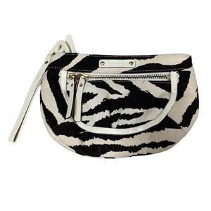 kate spade chocolate zebra delano wristlet purse